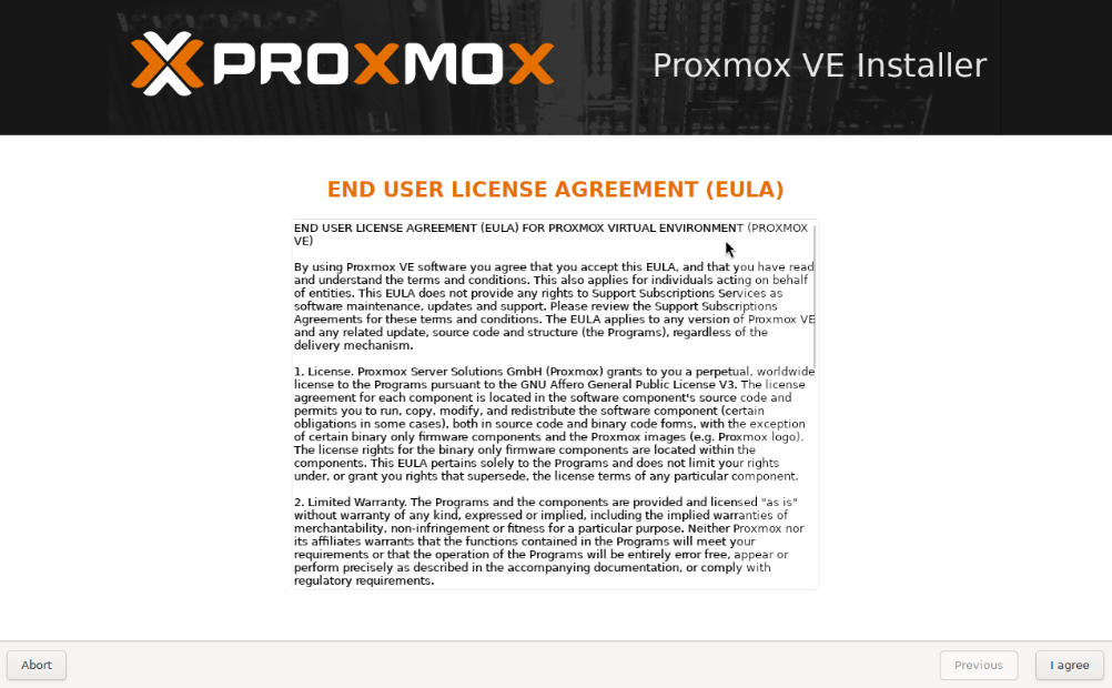 Proxmox download page