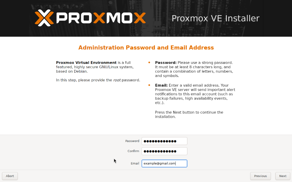 Proxmox download page