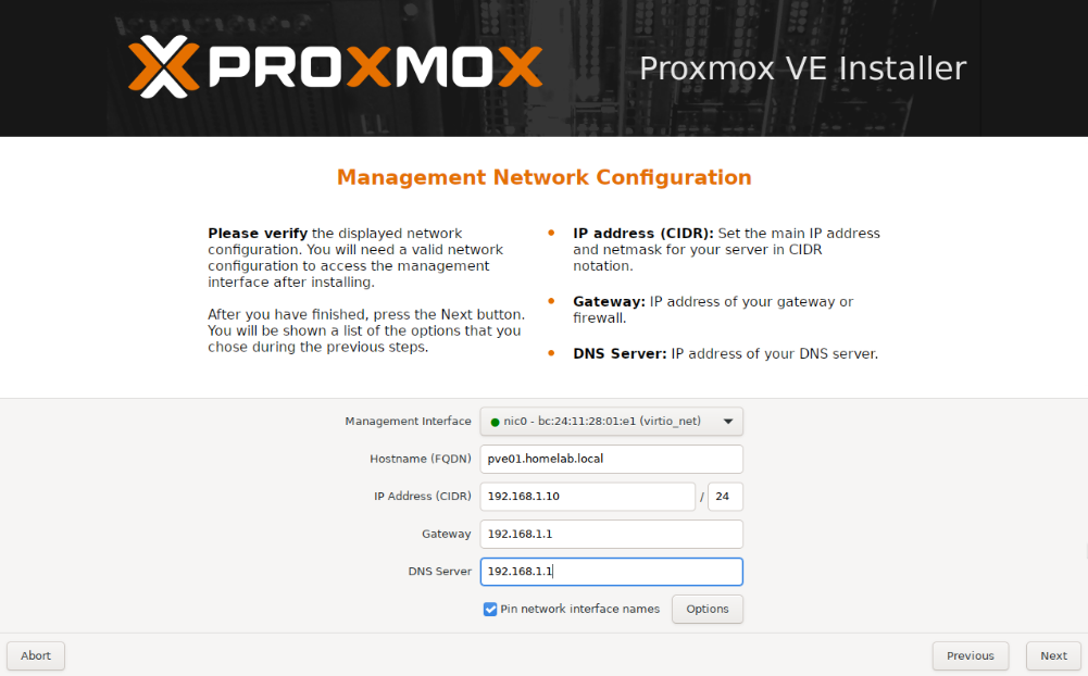 Proxmox download page