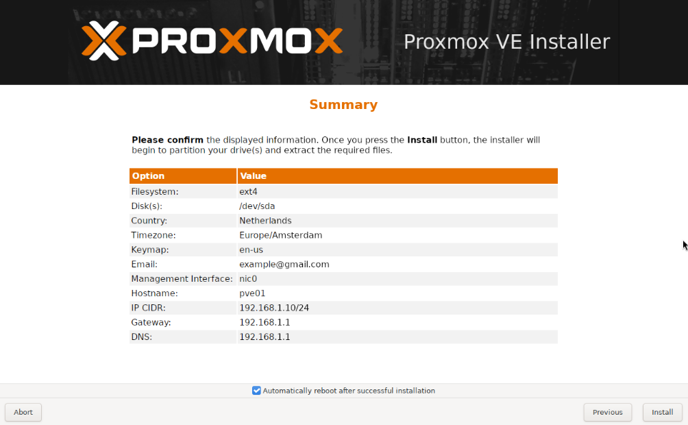 Proxmox download page