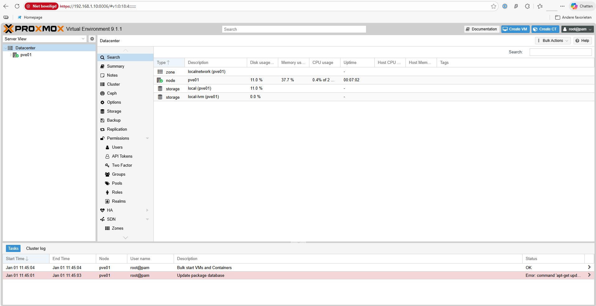 Proxmox download page