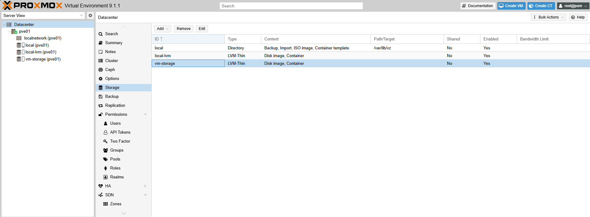 Proxmox download page