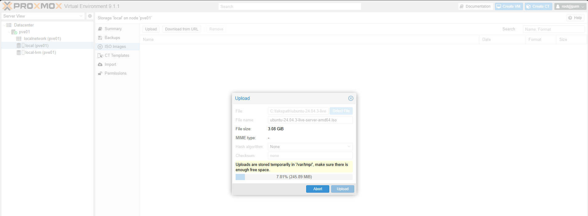 Proxmox download page